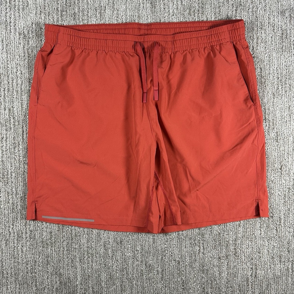 Bearbottom Stretch Waist Shorts Men's 2XLRed‎ 7 Inch Inseam Hiking Outdoors